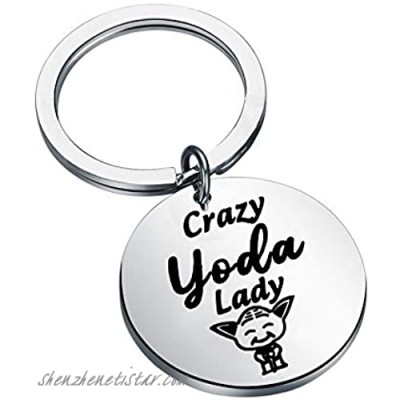 KEYCHIN Yoda Gift Star Wars Jewelry Crazy Yoda Lady Keychain Yoda Fans Gift