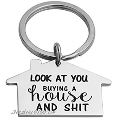 Kingmaruo Housewarming Gift New Home Owner Gift New House Keychain First Home Keyring Mother Effing Home Owner
