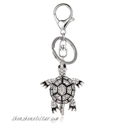 Liavy's Sea Turtle Charm Fashionable Keychain - Sparkling Crystal - Unique Gift and Souvenir