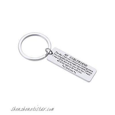 Sannyra Inspirational Keychain Gifts to My Girlfriend Key Ring Charm for Girls Graduation Birthday Christmas