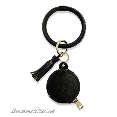 Turev - Tassel Bracelet Keyring Airpods Case Cover with Keychain Key Holder Mini Purse with Makeup Mirror