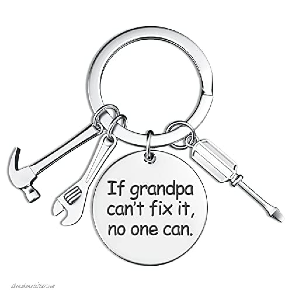 Keychain for Dad Birthday Christmas Fathers Day Gift Unves Dad Keychain from Daughter Son If Dad Cant fix it, No One Can