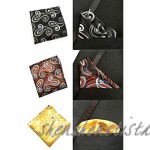 MENDENG Men's 10 Pack Paisley Geometric Assorted Pocket Square Silk Handkerchief