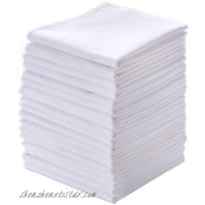 Men's Handkerchiefs 18 Pack 100% Pure Cotton Solid White Hankie
