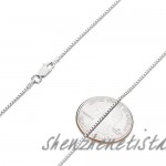 1.2mm Solid .925 Sterling Silver Square Box Chain Necklace