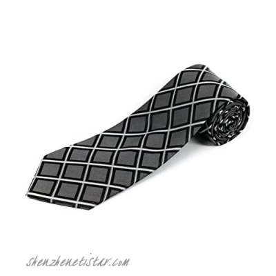 100% Silk Extra Long Square Patterned Tie (Available in 63" XL and 70" XXL)