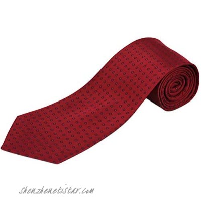 100% Silk Extra Long Tie with Circle Pattern (Available in 63" XL and 70" XXL)