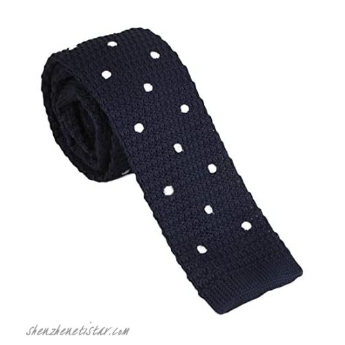 Dan Smith Men's Fashion Tie 2" Microfiber Knitted Skinny Tie Matching Bow Tie Available