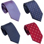 Extra Long Ties for Big/Tall Men 63 X-Long & 70 XX-Long Ties Assorted 4-Pack with Gift Box Hand Made by Belluno