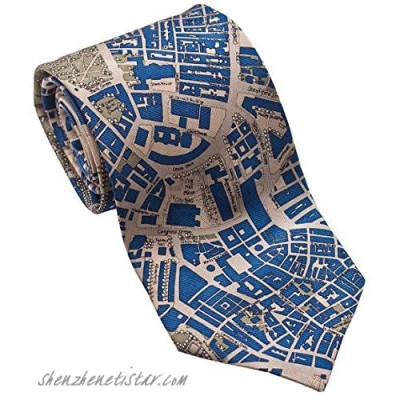 Josh Bach Men's CIVITAS Map of Boston - Silk Necktie Made in USA