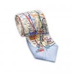 Josh Bach Men's New York City Subway Map Silk Necktie Made in USA