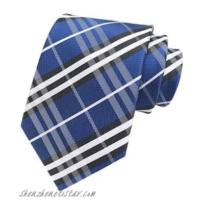 MENDENG Elegant Triangle Geometry Pattern Woven Men's Tie Wedding Party Necktie