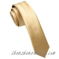 Mumusung Men's Solid Color Slim Skinny Tie 2" Necktie