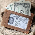 Ablibi Slim Minimalist Front Pocket RFID Blocking Leather Wallets for Husaband Slim Leather Card Holder to Grandson (To My Husband)
