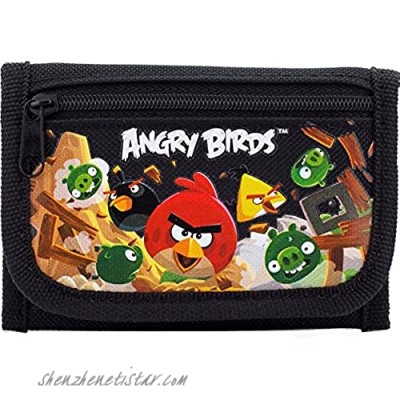 Angry Birds Black Tri-fold Wallet