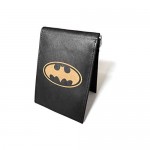 Batman Logo Cowhide Leather Laser Engraved Engraving Minimalist Slim Money Clip Black RFID Blocking Front Pocket Leather Mens Wallets