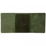 Hide & Drink Leather Ultra Minimalist Wallet Bills Only Cash Organizer Everyday Accessories Handmade :: Dark Jade