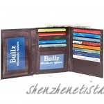 Hipster Wallet for Men | Genuine Leather Trifold Mens Wallet Credit Card Holder Brown By Bullz