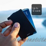 LEAD Wallets | Premium Minimalist and Slim Metal RFID Blocking Wallet | 2in1 Money Clip & Cash Strap | Modern Wallet for Men | Card Holder | Front Pocket Wallet & Bottle Opener (Matte Black)
