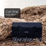 LEAD Wallets | Premium Minimalist and Slim Metal RFID Blocking Wallet | 2in1 Money Clip & Cash Strap | Modern Wallet for Men | Card Holder | Front Pocket Wallet & Bottle Opener (Matte Black)