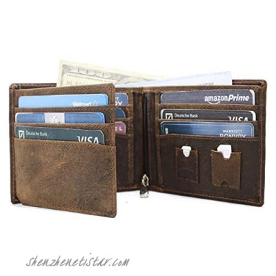Leather bilfold wallet ID Window Flap & RFID - in full grain leather handmade with by Birch Leathers