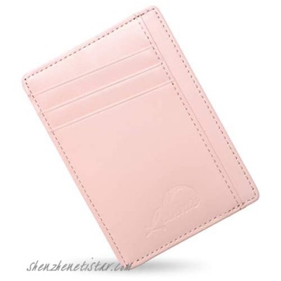 Lethnic Slim Wallet RFID Front Pocket Minimalist Wallet with Crossed Design