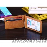 MABELLA RFID Blocking Slim Minimalist Thin Bifold Wallet Front Pocket Money Clip for Men