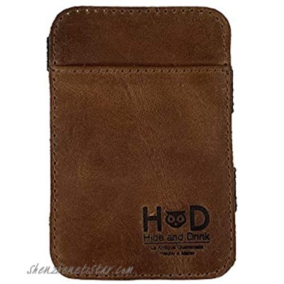 Rustic Leather Magic Wallet Handmade by Hide & Drink :: Bourbon Brown