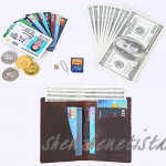Slim Minimalist Wallet for Men Pull Tab Bifold Genuine Leather Front Pocket Card Holders (coffee)