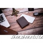 Slim Minimalist Wallet for Men Pull Tab Bifold Genuine Leather Front Pocket Card Holders (coffee)