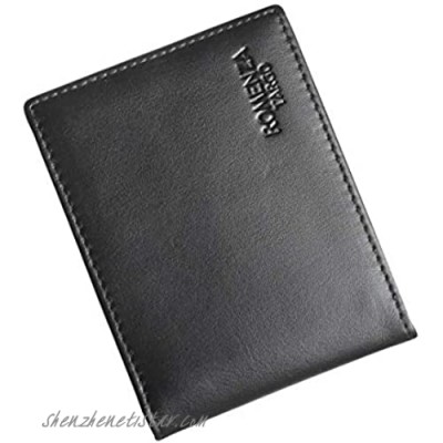 Slim RFID Wallets for Men - Genuine Leather Biffold Minimalist Wallet