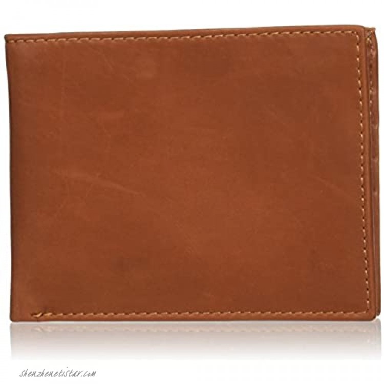 Style n Craft 200160-TN Slim Bifold Wallet in High Grade Cow Leather Closed : 4-1/2”Wx3-1/2”H