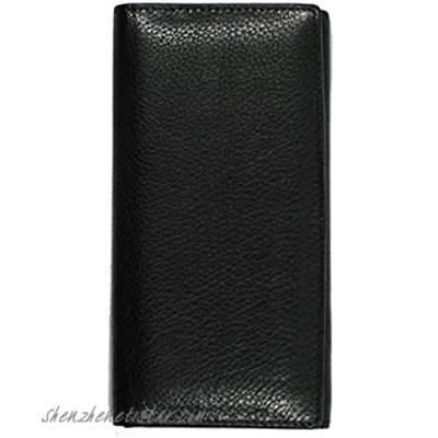 Texan Bull Genuine Leather Checkbook Cover Wallet Bifold Long Unisex Card Holder