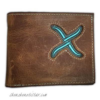 Twisted X Distressed Brown Bifold Wallet Small